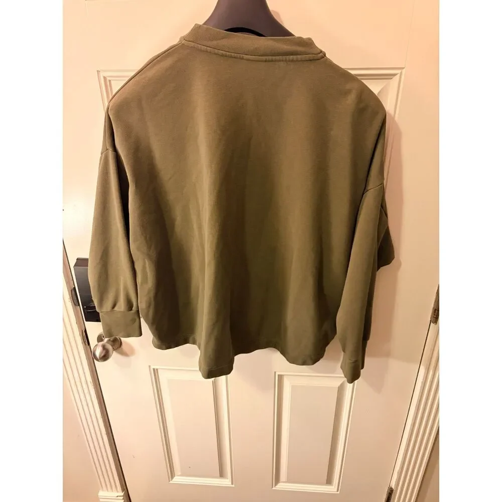 Nike Men's Olive Green Full Zip Jacket Track Top Athletic Medium